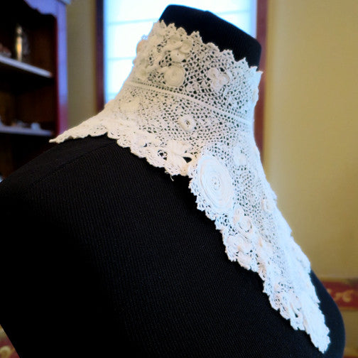 Lace Collar, Antique Victorian Irish Lace
