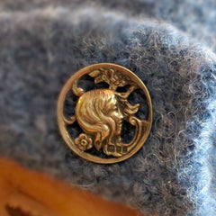 Felted Wool, Cut Metal Dual-Button Hat
