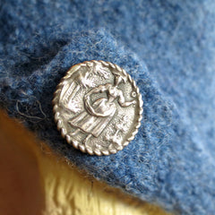 Felted Wool, Cut Metal Dual-Button Hat