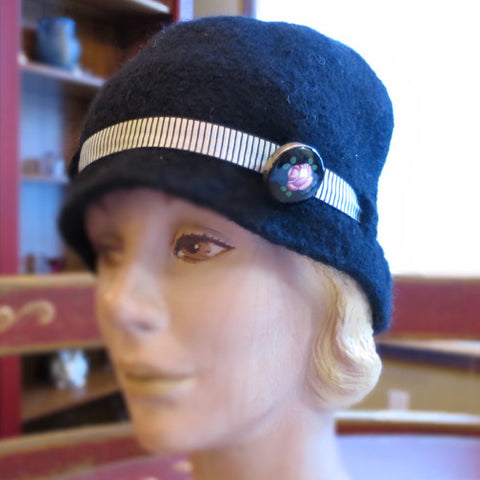 Felted Wool, Flapper Cloche