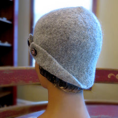 Felted Wool, Vintage Dual-Button Hat