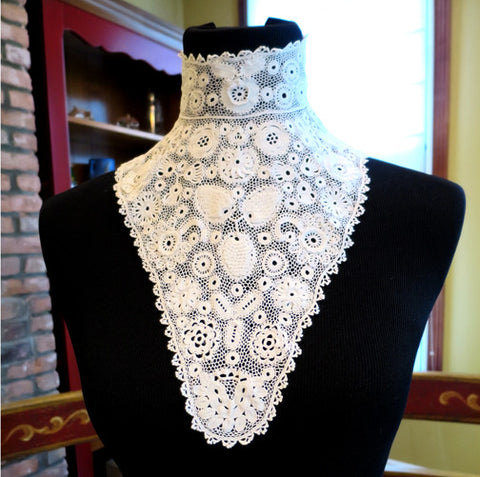 Lace Collar, Antique Belgian Lace