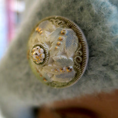 Felted Wool, Demure Dual-Button Hat