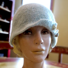 Felted Wool, Demure Dual-Button Hat
